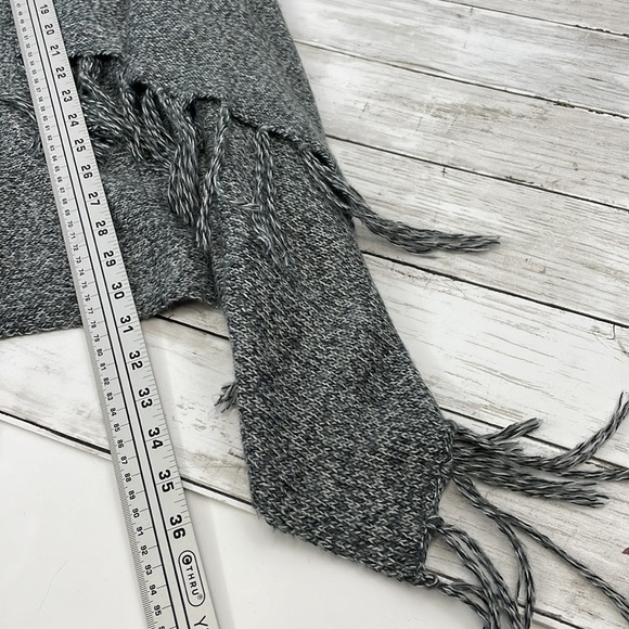 DAVID KAHN jeans wear long gray fringe cardigan short sleeves SZ S - Picture 6 of 6